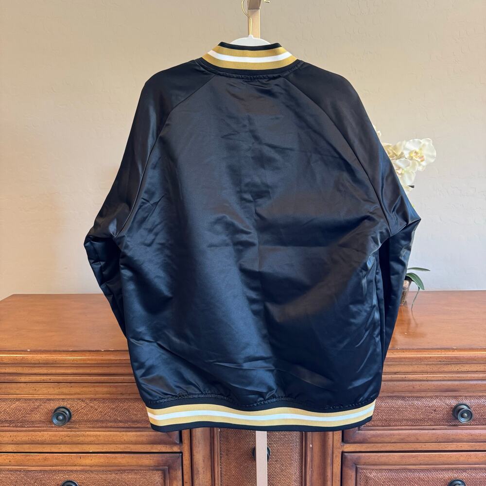 Mitchell & Ness Vegas Golden Knights Satin Jacket Black Gold L NWT - Picture 4 of 5